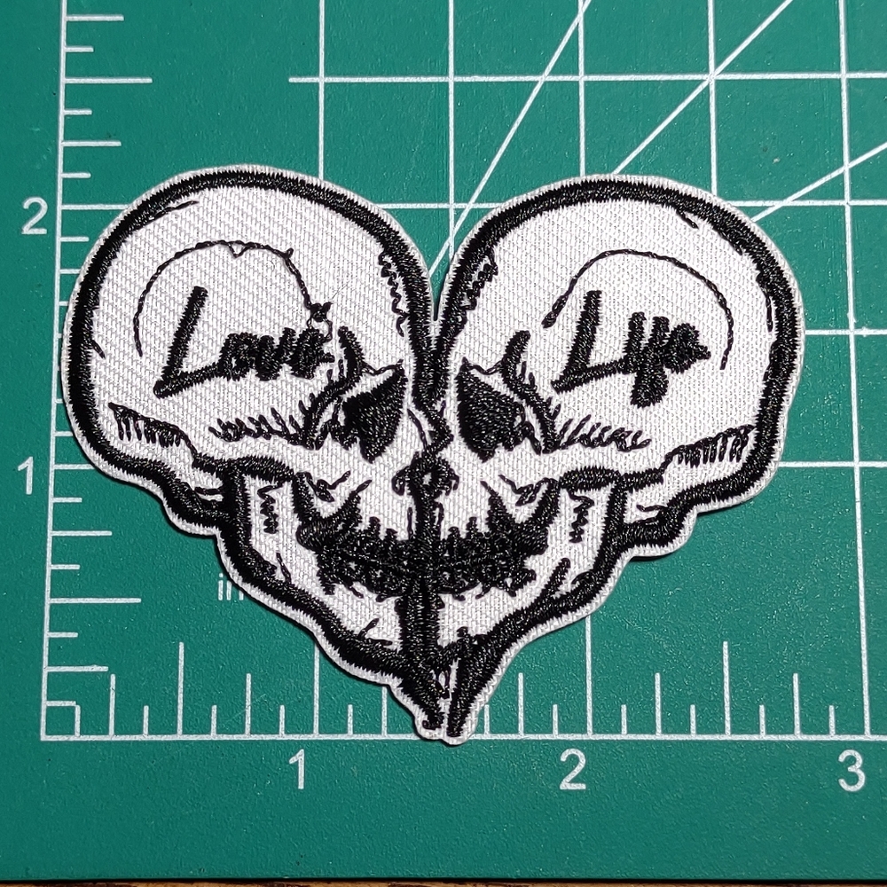 2/$10 Love Life Skull Patch